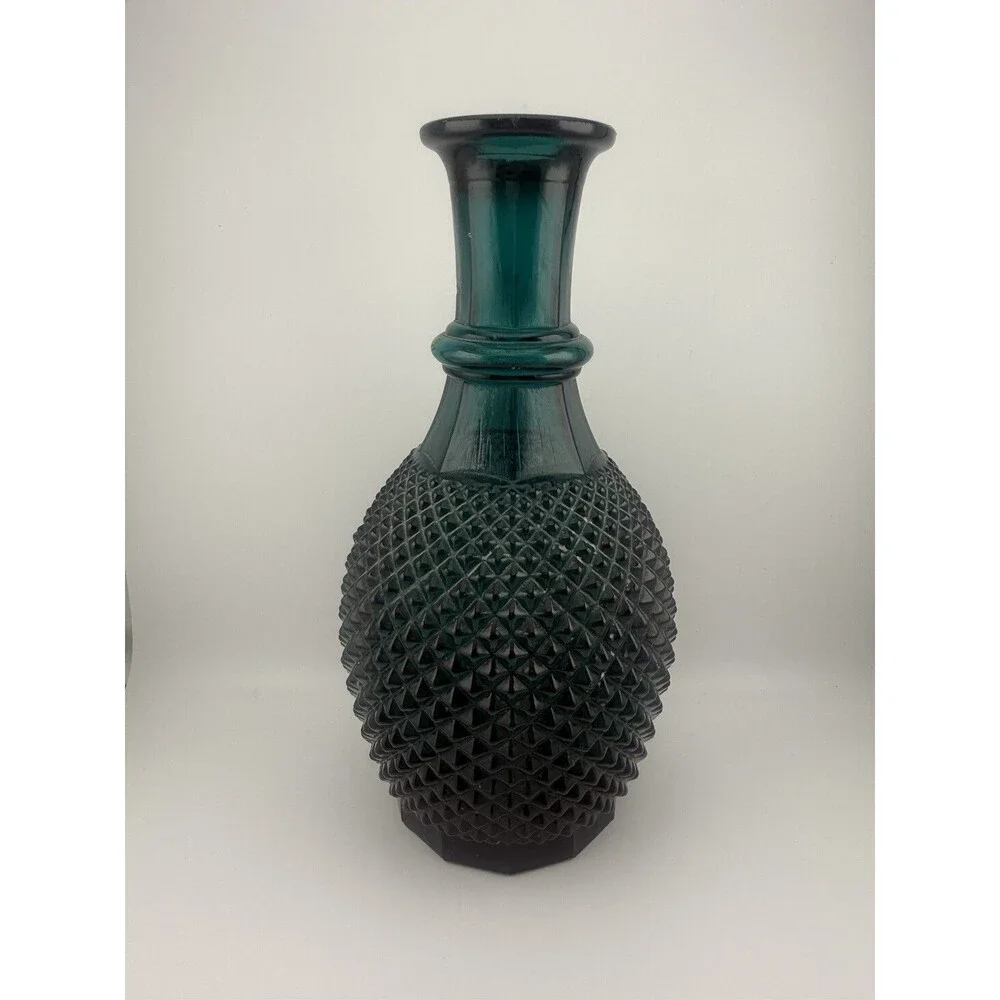 Vintage MCM Empoli Blue Glass Decanter SW MISSING STOPPER